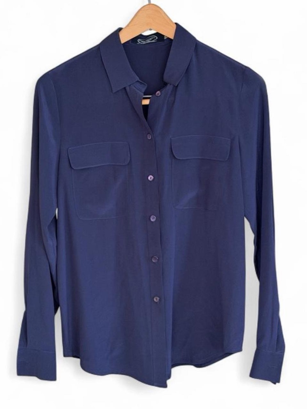 Magaschoni Navy Button-Front Utility Shirt